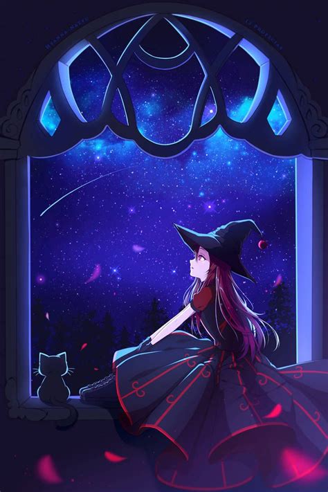 Beautiful Magic Night By Hyanna Natsu Anime Witch Anime Halloween