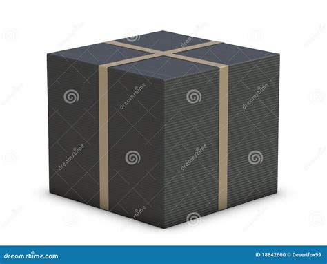 Black Cardboard Box Stock Illustration Illustration Of Deliver 18842600