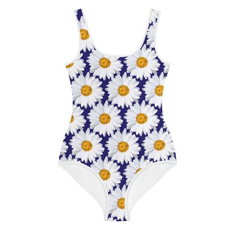 Daisy Swimsuit Youth All Over Print Swimsuit For Girls Floral Etsy
