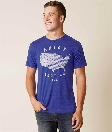 Ariat Usa Boot T Shirt Mens T Shirts In Royal Buckle Mens