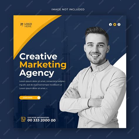 Premium Psd Creative Marketing Agency Social Media Post Banner Template