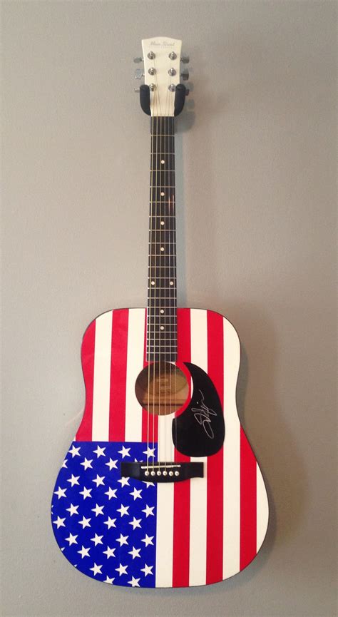 G d he wanted my mother, my brother, my sister and me, a to grow up and live happy on the land of the free. Charitybuzz: American Flag-Themed Acoustic Guitar Signed ...