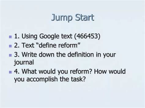 Ppt Jump Start Powerpoint Presentation Free Download Id5654172