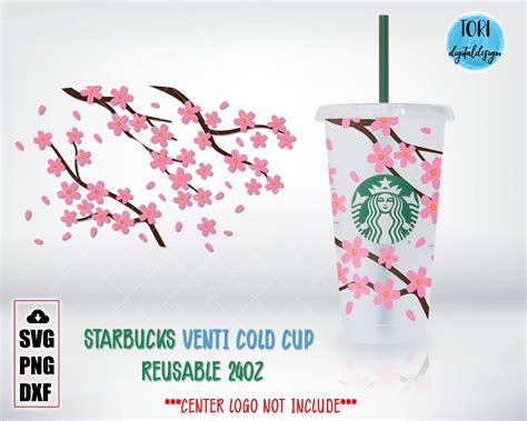 Cherry Blossom Starbucks Cup Svg Sakura Starbucks Svg Etsy Ireland