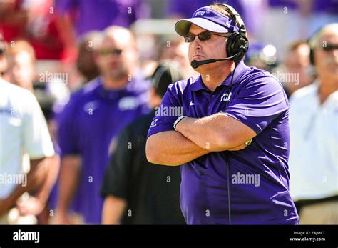 TCU Horned Frogs Head Coach Gary Patterson On The Sideline When The Horned Frogs Played The