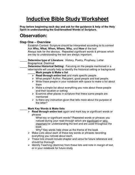 15 Best Images Of Printable Teen Bible Study Worksheets