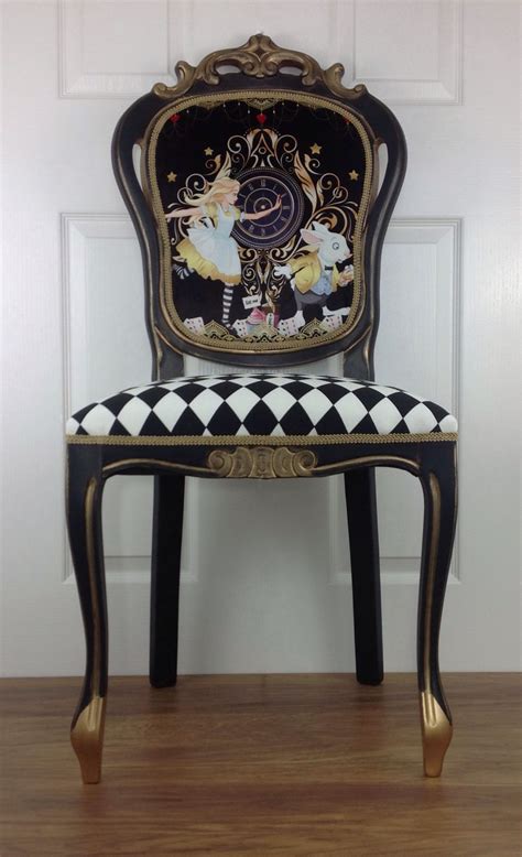 Black Painted Alice In Wonderland Occasional Chair Furniture Funky