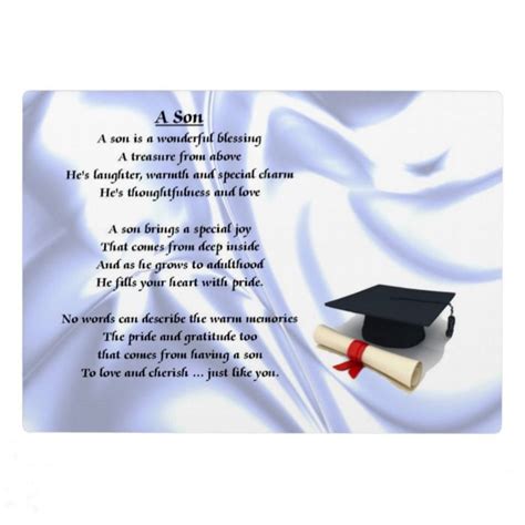 Graduation Son Poem Plaque Zazzle Son Graduation Quotes Daughter