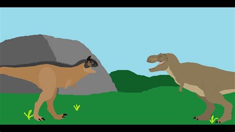 T Rex Vs Carnotosaurus Pivot Animator Stickdino Fight Youtube