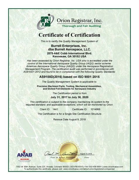 Team Burrell Machine Shop Aerospace Certification 3