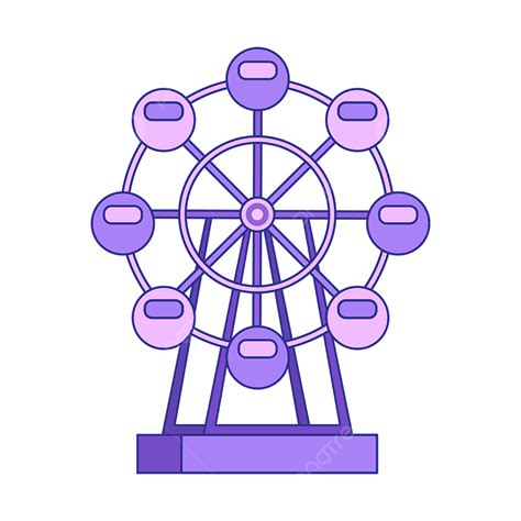 Isometric Ferris Wheel Vector Png Images Purple Ferris Wheel Clip Art