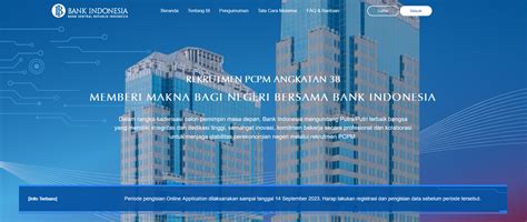Bank Indonesia Buka Seleksi Penerimaan Calon Pegawai Pcpm Angkatan 38