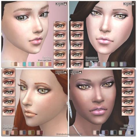 Kijiko Eyeshadow For Seasonal Colors Sims 4 Downloads