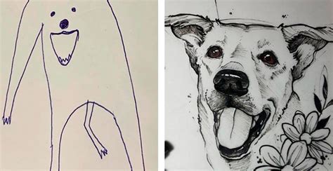 Draw your pet, dog portrait, from photo, in color, cartoon, disney pet portrait, art print, digital drawing, pet supplies, personalized art. Rubbish Dog Drawing Wins Contest Over Artist's Drawing - UNILAD