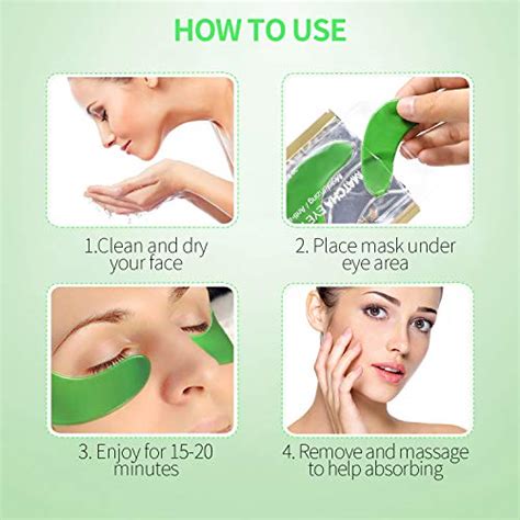 Freshme Matcha Eye Mask 20 Pairs Under Eye Patches Aloe Vera Extract