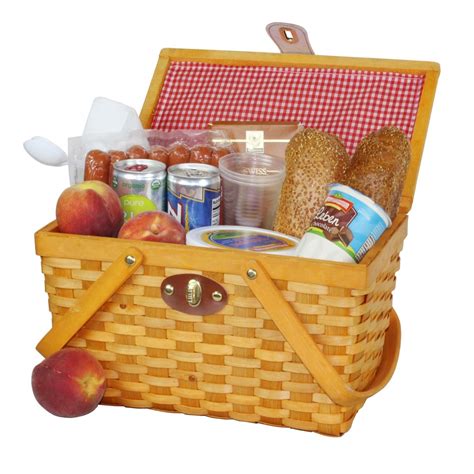 Vintiquewise Picnic Basket Gingham Lined With Folding Handles Walmart