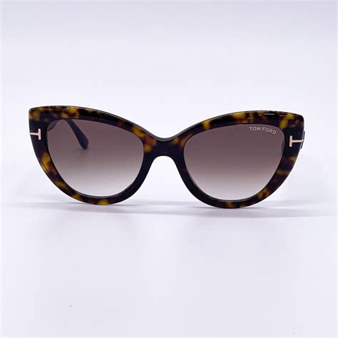 new tom ford anya tf762 52k cat eye havana women sunglasses tom ford ft0762 s ebay