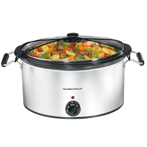Similar to the low setting on the slow cooker. Hamilton Beach Slow Cooker - 7-Quart - 33172