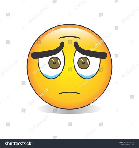 Sad Face Emoji Vector Stock Vector Royalty Free 1049342216 Shutterstock