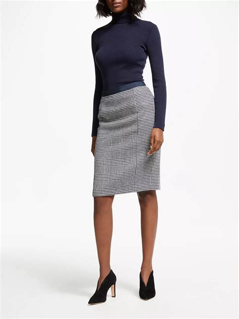 Boden Tweed Pencil Skirt Navy And Ivory At John Lewis And Partners
