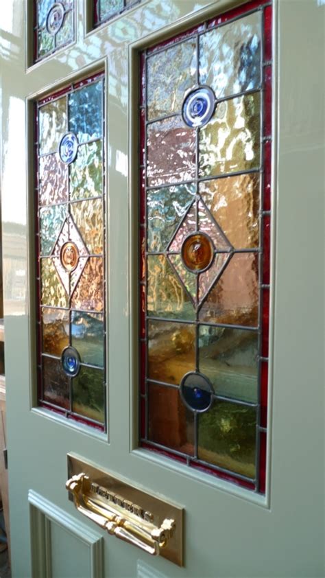 A Victorian Style Stained Glass Front Door Incorporating 3
