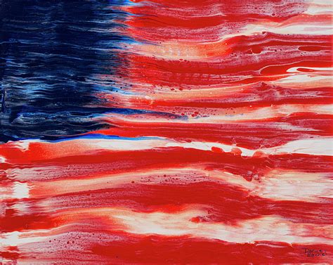 American Flag Abstraction Painting By Darice Machel Mcguire Fine Art