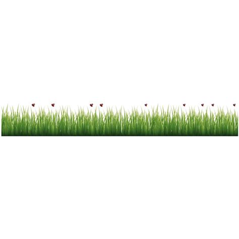 Home Decor Line Grass And Ladybugs Border Decal The Home Depot Canada