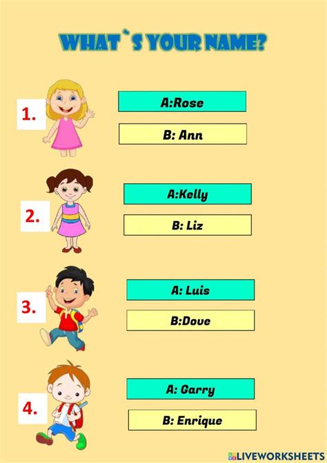 Spell Your Name What Is Your Name Worksheets For Grade 3 English