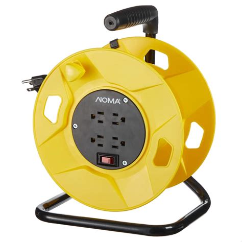 Noma 100 Ft Extension Cord Storage Reel With 4 Grounded Outlets And