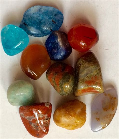 Mixed Lot Polished Semi Precious Stones For Crafting Or