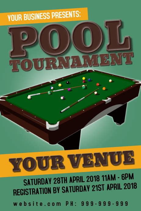 Copia De Pool Tournament Poster Postermywall