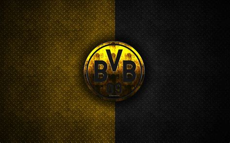 Borussia Dortmund Bvb 4k Metal Logo Creative Art German Football Club