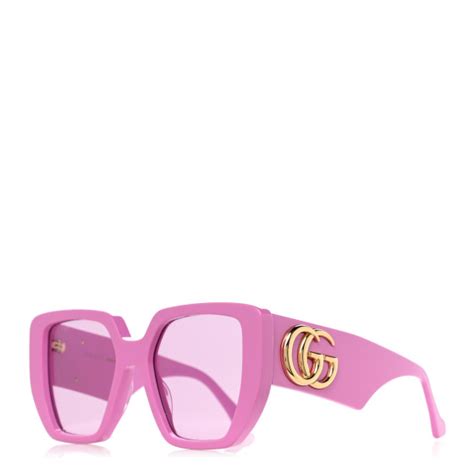 gucci acetate square frame sunglasses gg0956s pink 1111163 fashionphile