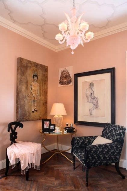 Sherwin Williams Quaint Peche Pink Living Room Walls Shabby Chic