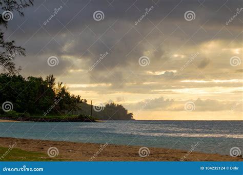 Anini Beach Kauai Stock Photo Image Of Island Evening 104232124