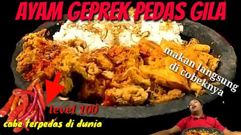 Ayam geprek cobek, penang island. MUKBANG AYAM GEPREK + CABE TERPEDAS DI DUNIA | makan ...