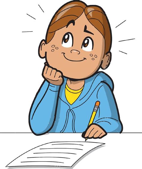 Child Thinking Writing And Thinking Clipart Clipartxtras Writing