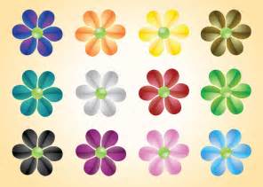 Colorful Flowers Vectors Vector Art And Graphics