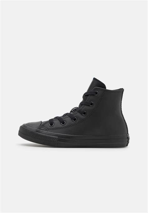 Converse Chuck Taylor All Star Leather High Top Trainers Black