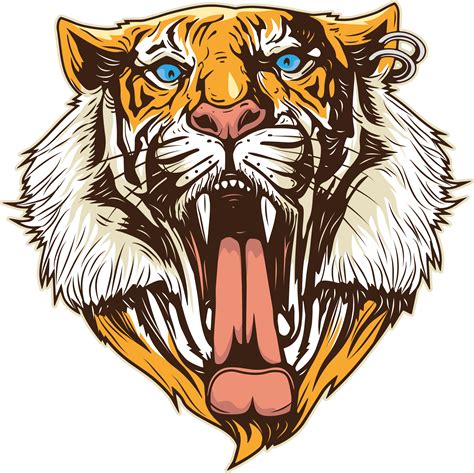 Open The Mouth Of The Tiger Tiger Clipart Vector Material Tiger Png