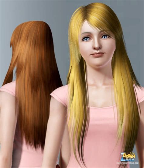 Super Long With Bangs Hairstyle Id 10 By Peggy Zone Sims 3 Hairs