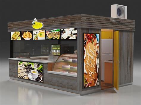 High Quality Outdoor Fast Food Kiosk With Rolling Door Design