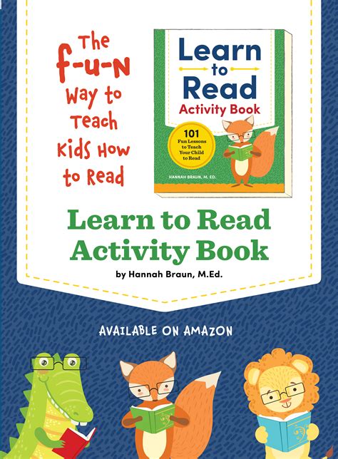 Learn To Read Activity Book Simple Lessons And Fun Activities For