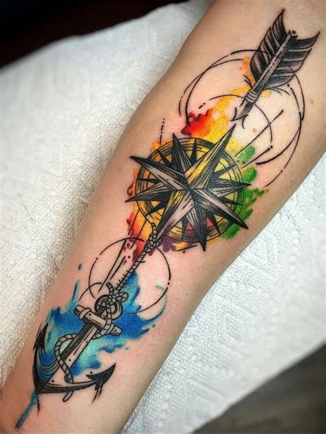 101 Der Besten Kompass Tattoo Designs