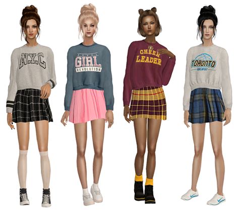 Sims2city Lunch On Campus Sims 4 Clothing Sims 4 Mods Clothes Alt