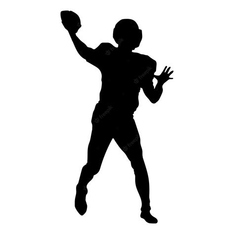 Premium Vector American Football Player Silhouette Shape