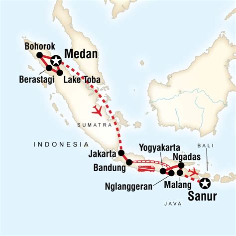 Map ini adalah map standalone versi. Best of Sumatra & Java in Indonesia, Asia - G Adventures