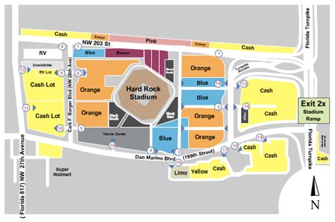 Hard Rock Stadium Parking Lots Seating Chart Star Tickets