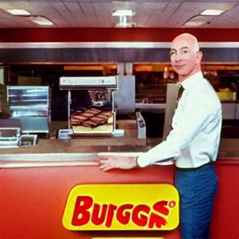 Retro Photo Of Jeff Bezos Working At Burger King High Stable Diffusion Openart
