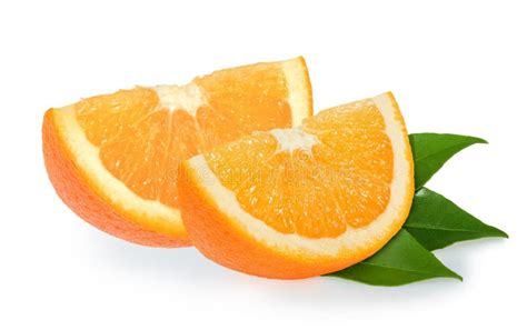 Orange Slices Isolated On White Stock Image Image Of Sour Group